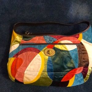 Super cute Coach multicolored bag.